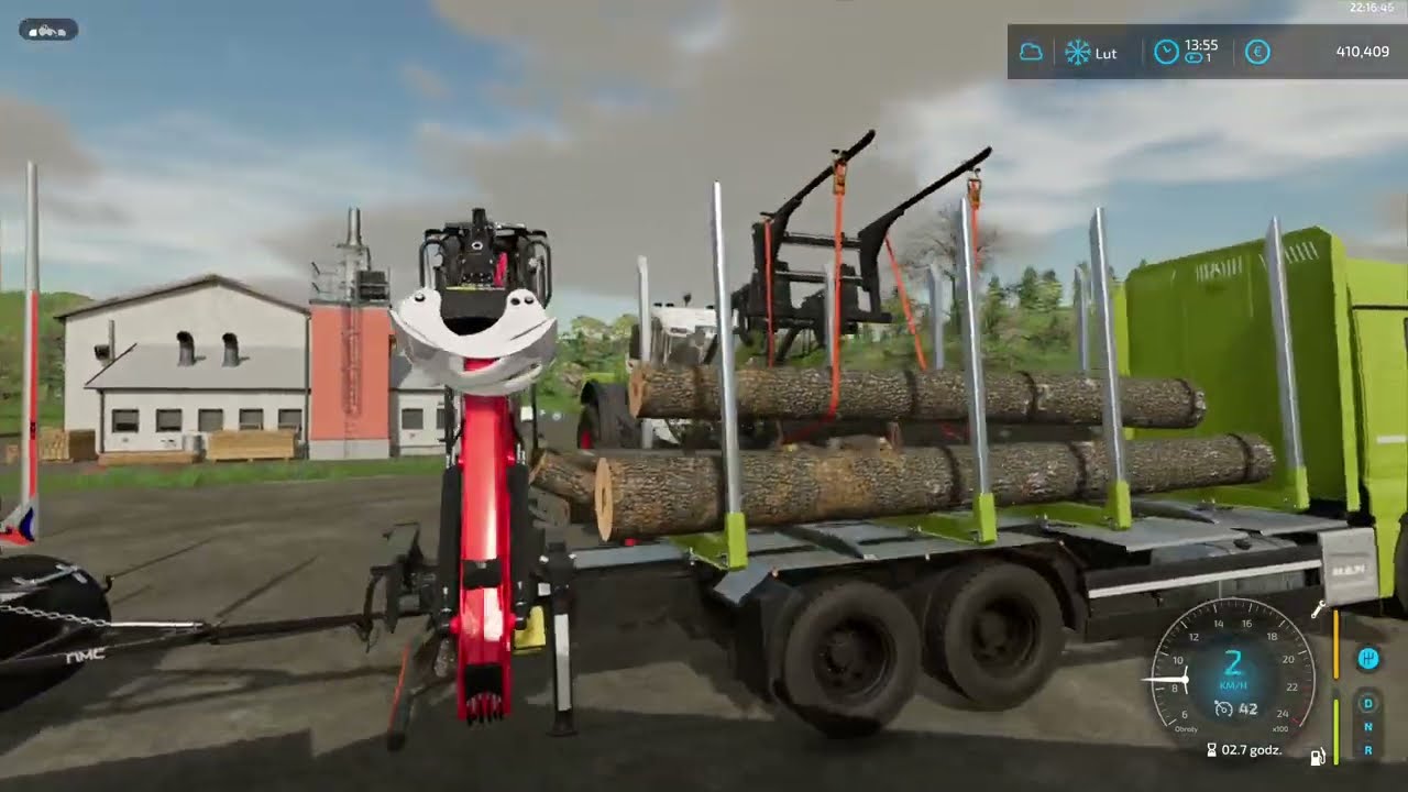 EASY UNLOADING OF LOGS/SILO FOR FILLING BIG BAGS WITH FERTILIZER/FARMING SIMULATOR 22