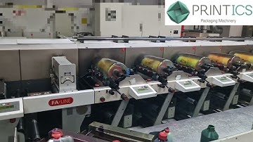 VIDEO PRINTICS U45400524 NILPETER FA4 8 COLOR COMPLETE MANUFACTURING LINE FOR LABELS