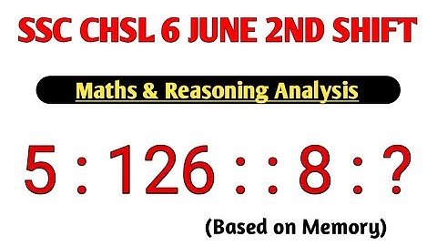 SSC CHSL 6th June 2nd Shift Maths & Reasoning Analysis @RajeshTutorials