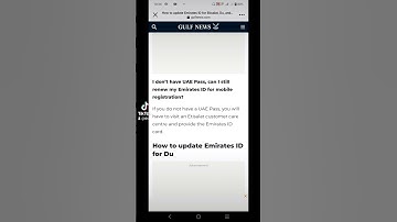 How to update mobile Number with Emirates ID
