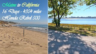 Maine to California on a motorcycle || no talk only ride