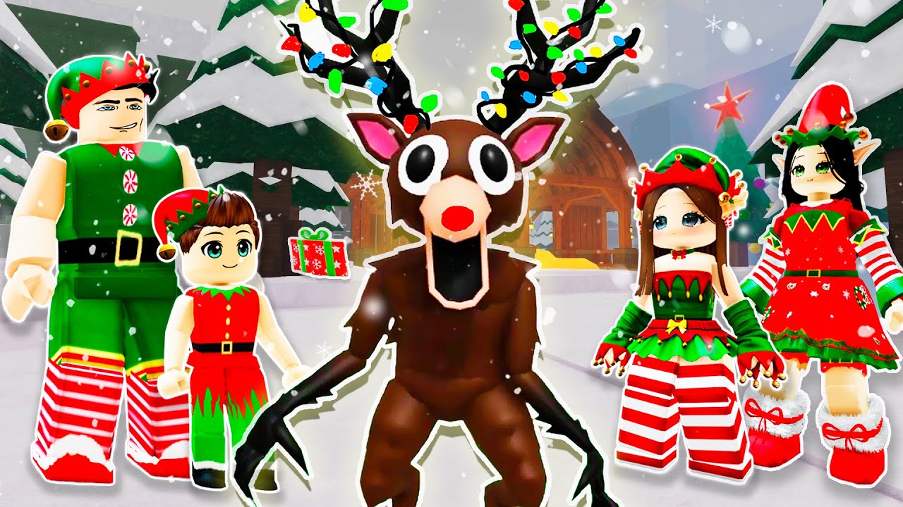 ПОМОГАЕМ ЭЛЬФАМ 🎄 99 НОЧЕЙ в ЛЕСУ | Рождество Roblox | 🦌 | Семейное прохождение Роблокс | Часть 1