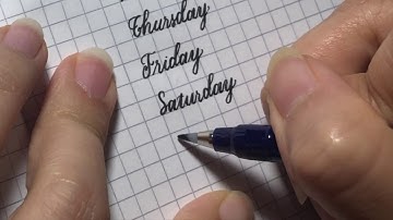 Write days of the week in cursive writing | Beautiful Handwriting |  Brush lettering