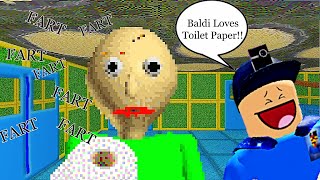 BALDI LOVES TOILET PAPER because he needs to go to the bathroom!! | Baldi's Basics