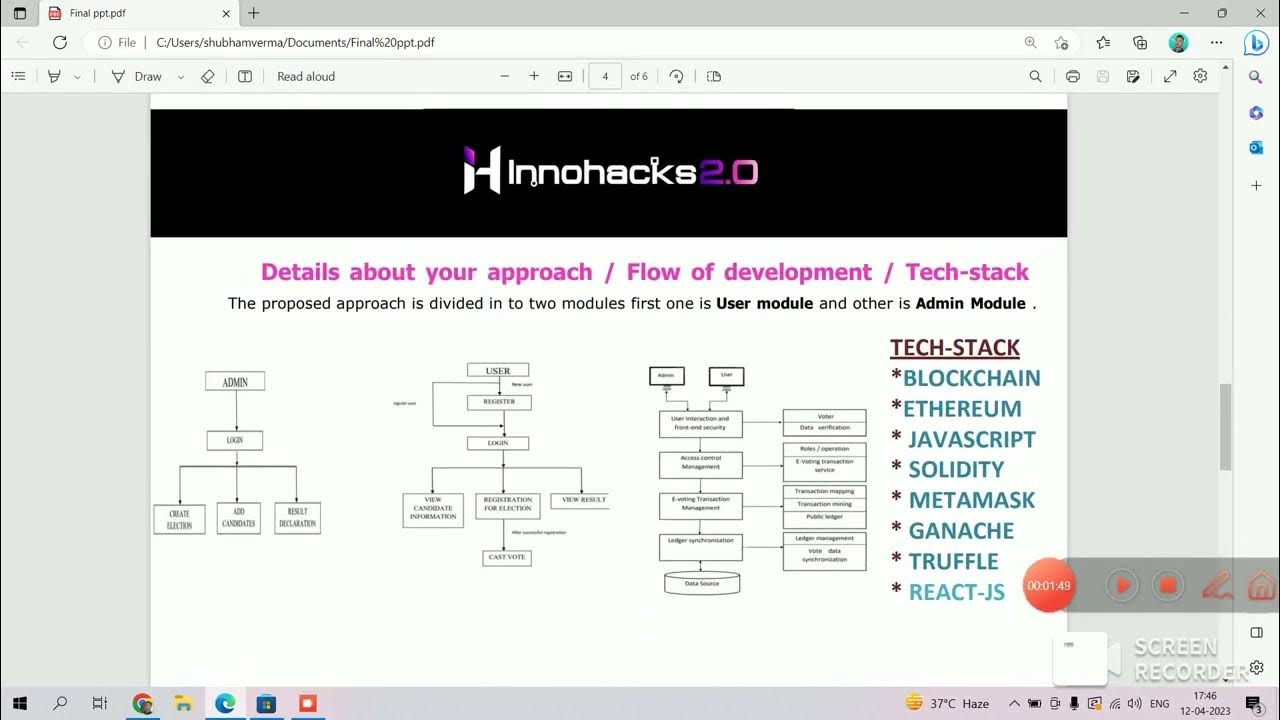 Online Voting system using blockchain presentation - YouTube