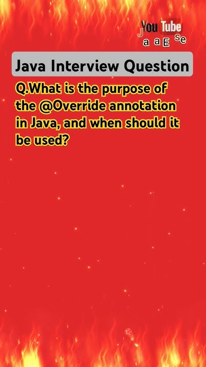 Java Interview Question | Purpose of @Override annotation in java | # ...