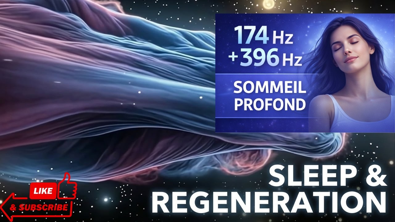 Deep Sleep Hypnosis with 432Hz + 528Hz | Melatonin Release & Stress Reduction