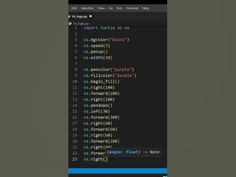 Try to draw VS Code logo using python 🔥🔥 || Python Turtle Graphics || # ...