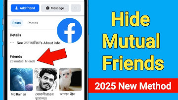 How to Hide Mutual Friends On Facebook 2025 | Hide Facebook Mutual Friends List And Friends List