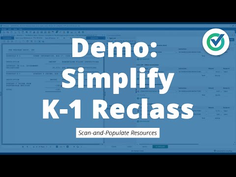 Demo: Simplify K-1 Reclass Using SurePrep’s 1040SCAN Supplemental Page Data Extraction & SPbinder