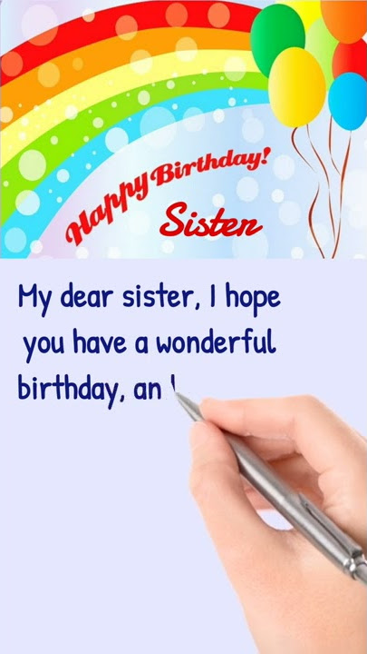 Happy Birthday Wishes For Sister || Heart Touching Birthday Wishes For Sister #shorts