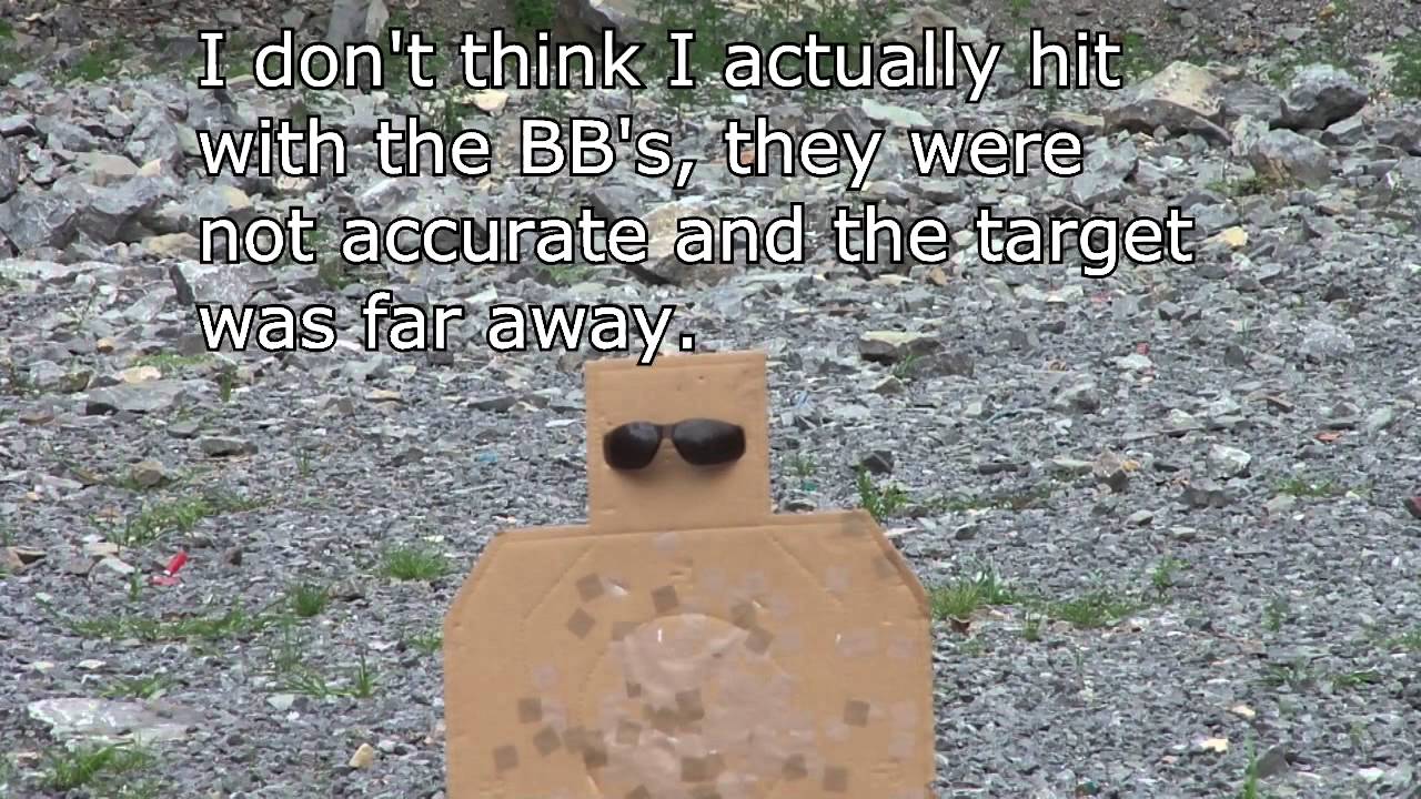 Safety Glasses vs. Pellet pistol (BB gun) and .22