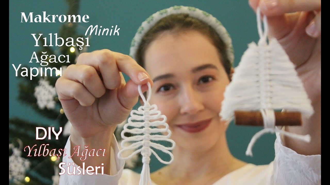 Diy Makrome Yılbaşı Ağacı Yapımı- Yılbaşı Ağacı Süsü Nasıl Yapılır? / Diy Macrame Christmas Tree