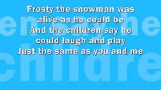 Miniatura de vídeo de "Frosty The Snowman - Lyrics"