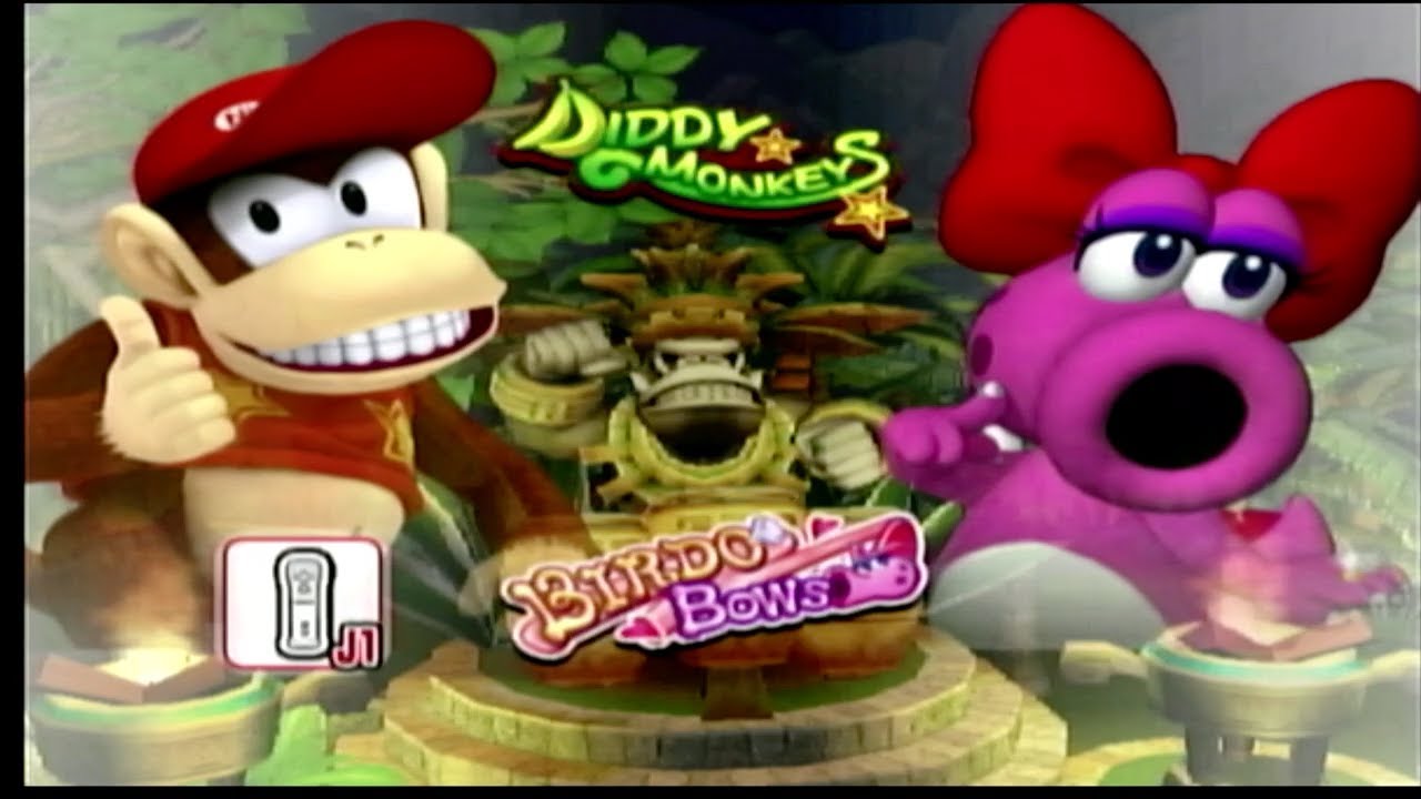 Mario Super Sluggers: Diddy Monkeys vs Birdo Bows Gameplay HD - YouTube