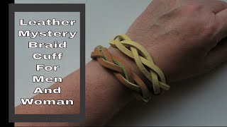diy leather mystery braid cuff for men and women