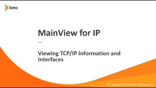MainView for IP - Viewing TCP/IP Information and Interfaces