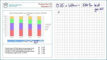 Numerical Reasoning Tutor - Test 10 Question 13