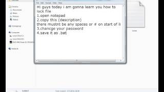 How to lock file (with batch file no need software)