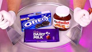 How to make Ice Cream out of: Oreo Nutella & Cadbury Dairy Milk | Cookies Chocolate ASMR Delight