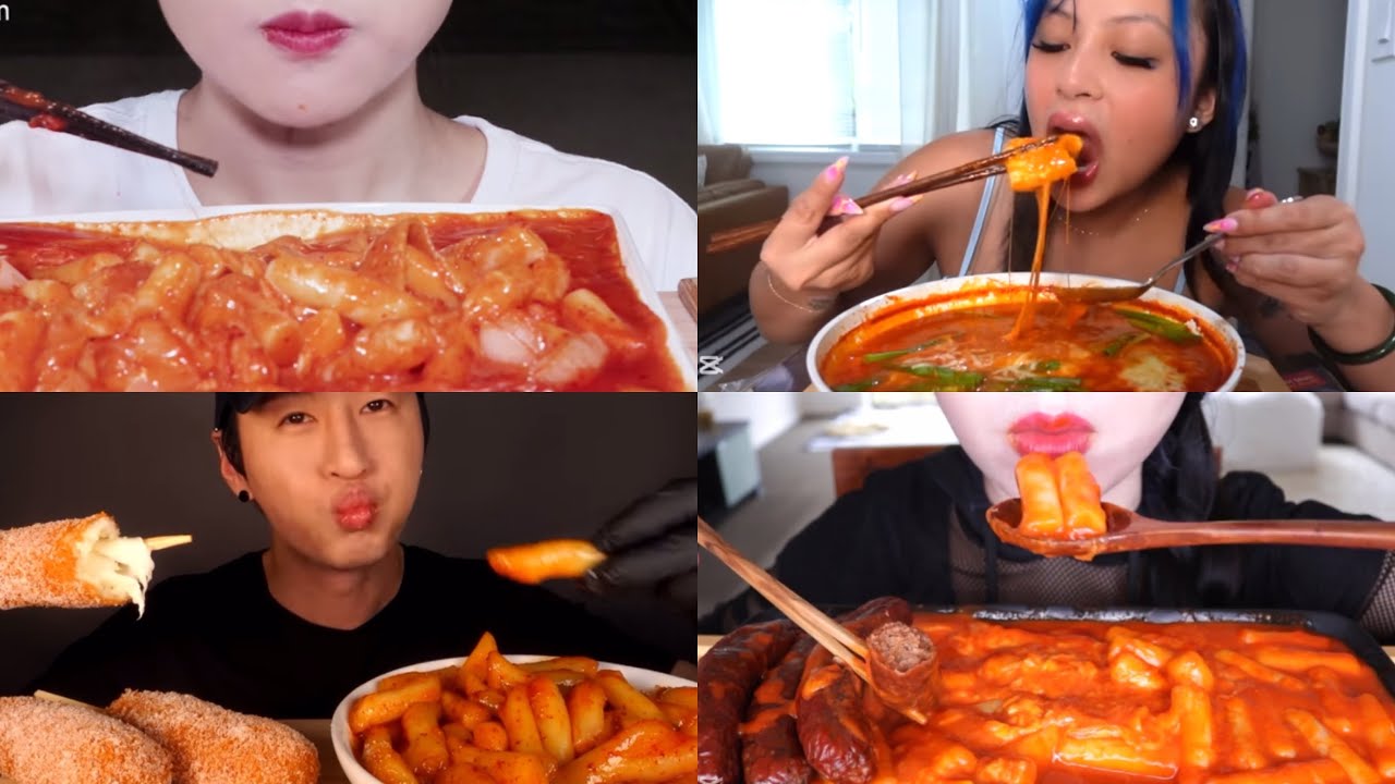 Cheesy🧀Rice Cakes Eating ASMR | Giant Rice Cakes | Spicy 🥵 Rice Cakes #mukbang #koreanfood #asmr