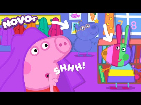 Peppa Pig Português Brasil 🫣 Esconde-esconde furtivo 👀 NOVO Contos da Peppa Pig
