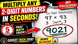 3 steps two digit multiplication in 5 Seconds 😱 (No Calculator!)