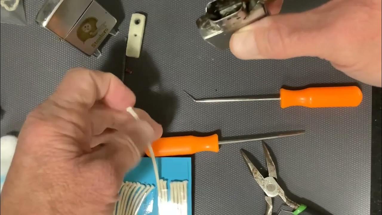 Replacing The Wick And Wadding In The Insert From A 1973 Pittsburgh