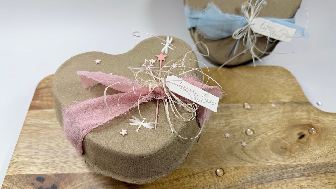 Herzbox für Geldgeschenk & kleine Aufmerksamkeiten zur Geburt • Café Constanze 