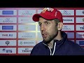 Тренеры и игроки команд Россия (красные) и Россия (белые) об итогах второго игрового дня КЧМ