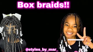 Box braids for kids! | Practicing using braiding hair on Layla