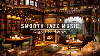 Stress Relief with Smooth Jazz Instrumental Music ☕ Relaxing Jazz Music at Cozy Coffee Shop Ambience