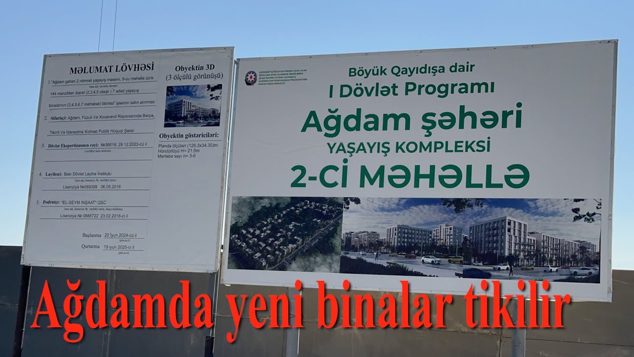 ƏN TƏZƏ GÖRÜNTÜLƏR - Ağdamda 2-ci yaşayış massivi sürətlə tikilir (25.09.24)