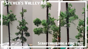 Scratch built pine tree #pinetree #pine #scratchbuilding #modeltrains