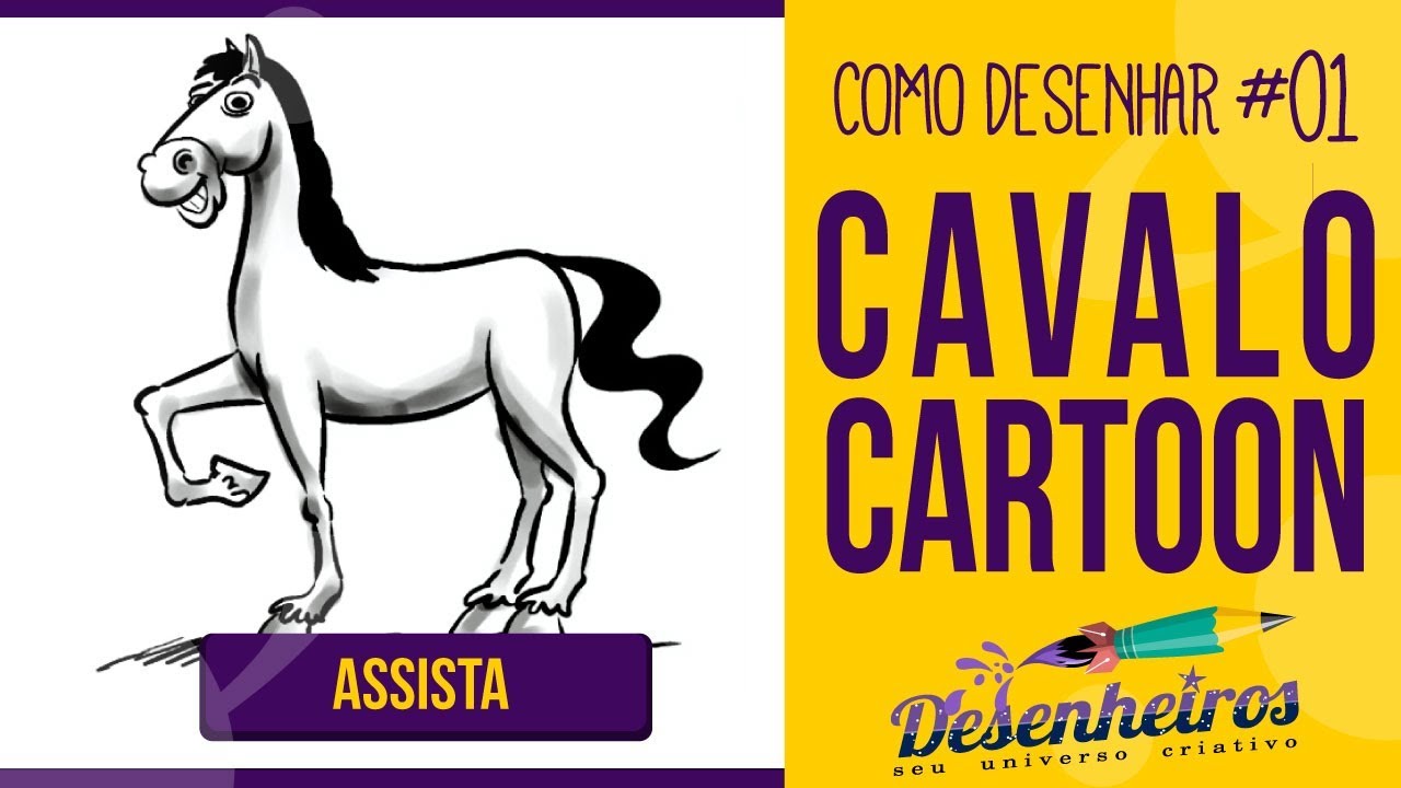 Como desenhar um cavalo para crianças. etapas de desenho fáceis para  crianças. ilustração em vetor de animais. animais chatos