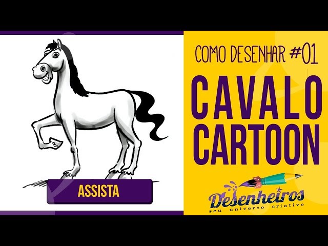 Como desenhar um cavalo para crianças. etapas de desenho fáceis para  crianças. ilustração em vetor de animais. animais chatos