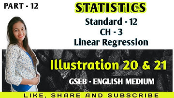 Linear Regression | Statistics std 12 | English Medium | GSEB