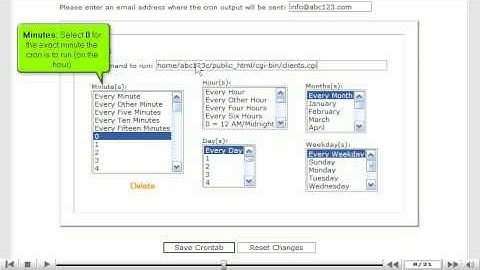 how to set up a cron job in cpanel