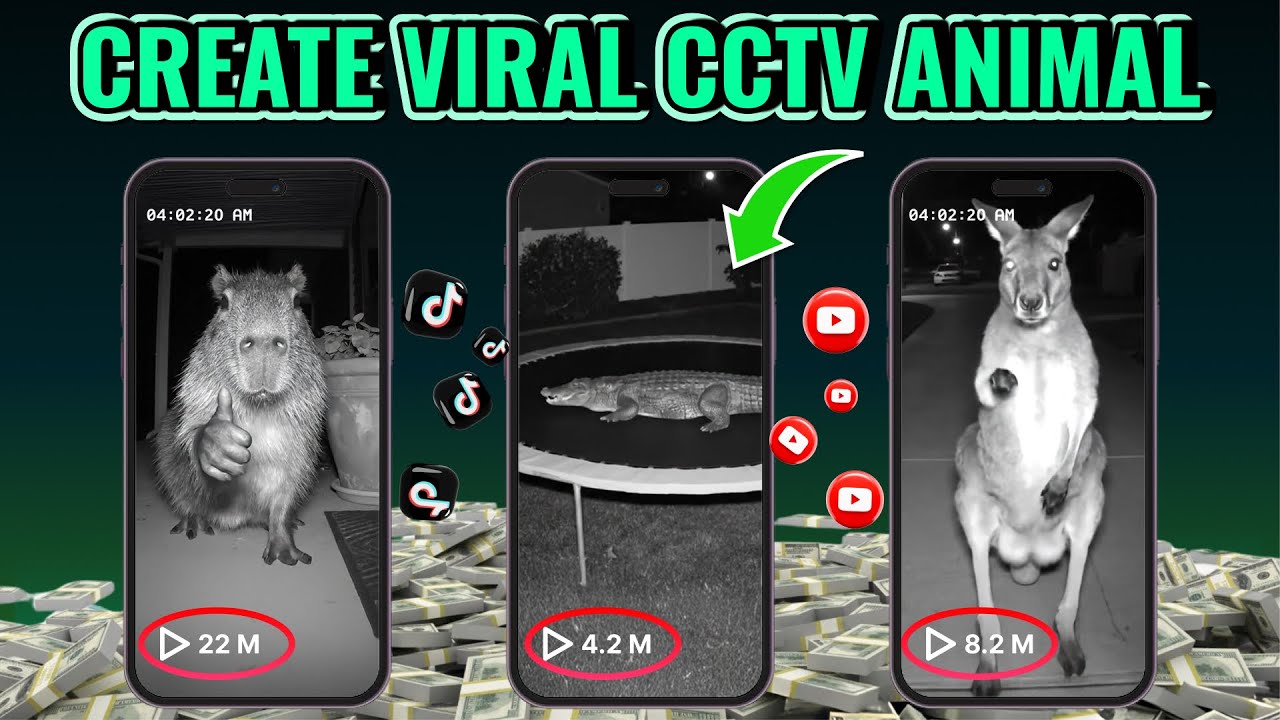 Full course - How to Create Viral “Security Camera CCTV” Animal Videos with FREE AI Tools