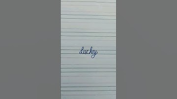 How to write Lucky in cursive ✍️ #shorts #youtubeshorts #viral #cursive