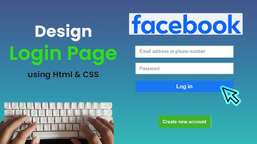 how to create facebook login page in html and css | Facebook - Fast Coding - ASMR