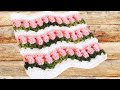 Amostra Crochê Ponto nº 05  - Tulipa  Zig Zag