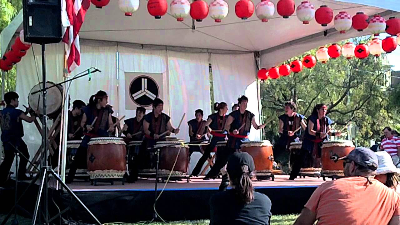 San Francisco Taiko Dojo at the Japanese cultural fair in Santa Cruz
