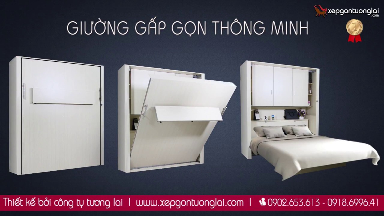 Giường gấp thông minh -Giường xếp gọn thông... - youtube