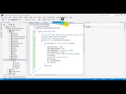 Create Form login with Class OOP in C#