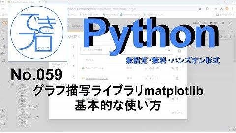 [プログラミングPython No.059] グラフ描写ライブラリmatplotlibの基本的な使い方