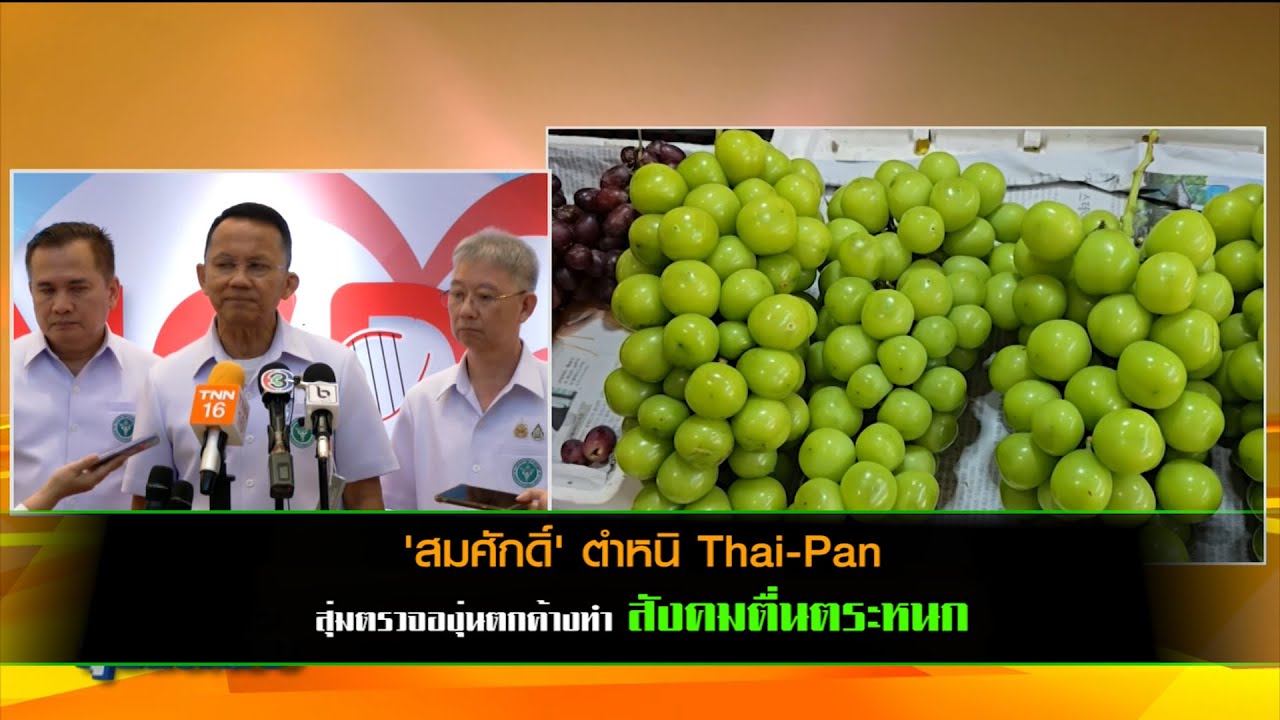 'สมศักดิ์' ตำหนิ Thai-Pan สุ่มตรวจองุ่นตกค้างทำสังคมตื่นตระหนก