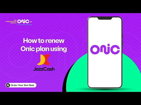 How to renew Onic plans using JazzCash