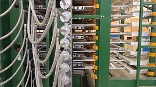 Full automatic plywood hot press machine with vacuum sucker cup, loader, unloader, stacker 