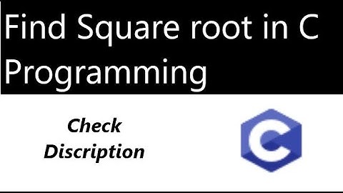Find Square root in c programming | Square root in c | c programming | programming language